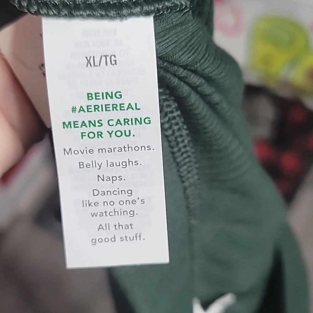 NWT Aerie Green Ribbed Flare Pants Size XL - Picture 5 of 5